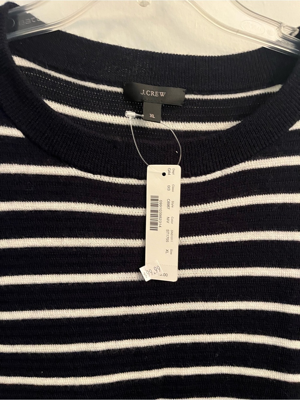 J. Crew Navy and White Striped merino Dress - Picture 2 of 4